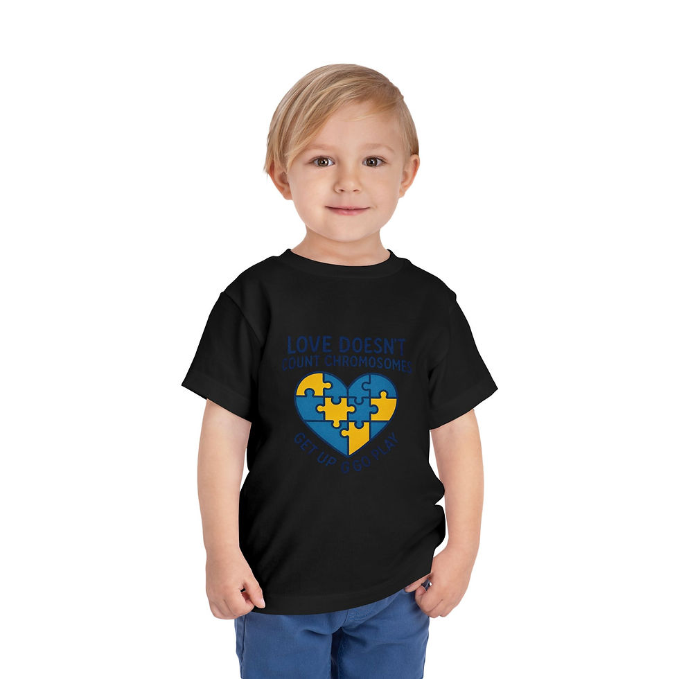 Thumbnail: Love Doesn't Count Chromosomes - Toddler Tee, Playful Kids Shirt, Awareness