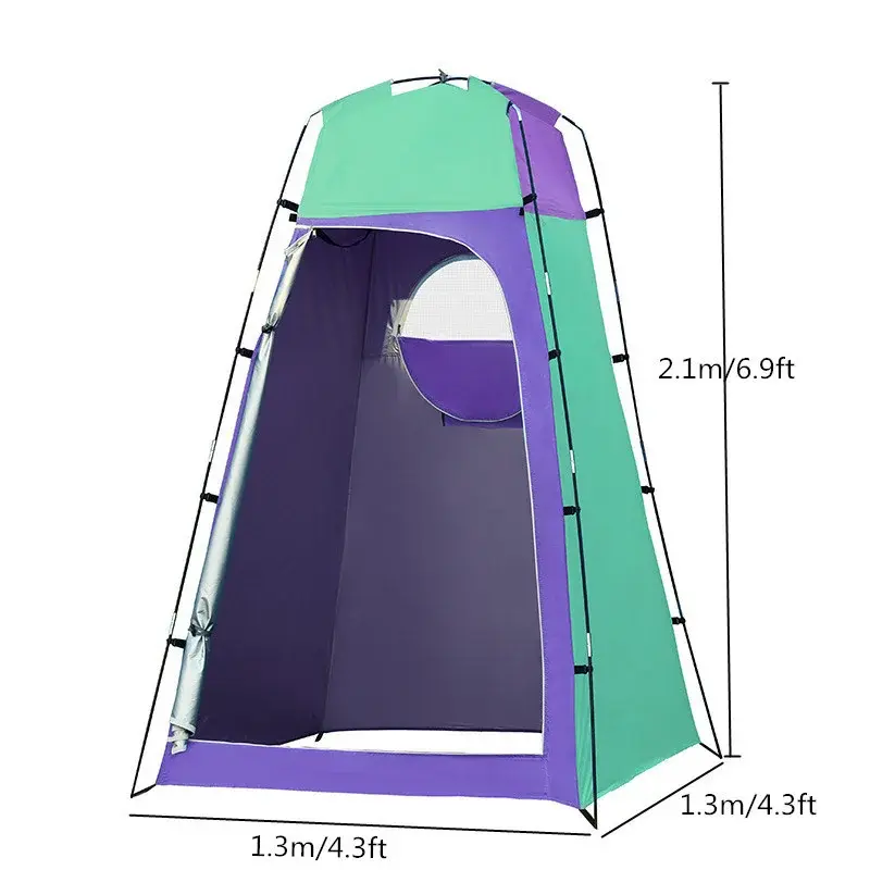 縮圖：Camping Shower Tent 1.3*1.3*2.1m/4.3*4.3*6.9ft Outdoor Toilet Tent