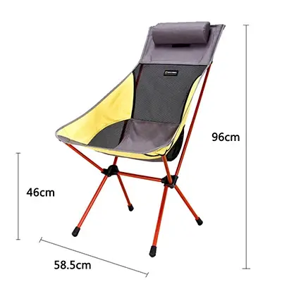 縮圖：Portable Moon Chair With Pillow Camping Extended Seat Long Beach Chair