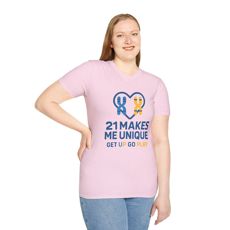 縮圖：21 Makes Me Unique - Adult Unisex Softstyle Tee, Celebrate, Awareness