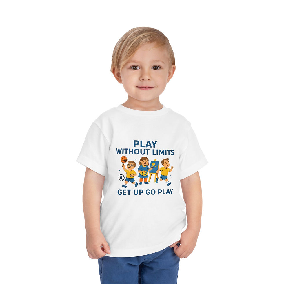 Thumbnail: Play Without Limits - Toddler Tee, Playful Kids Shirt, Awareness