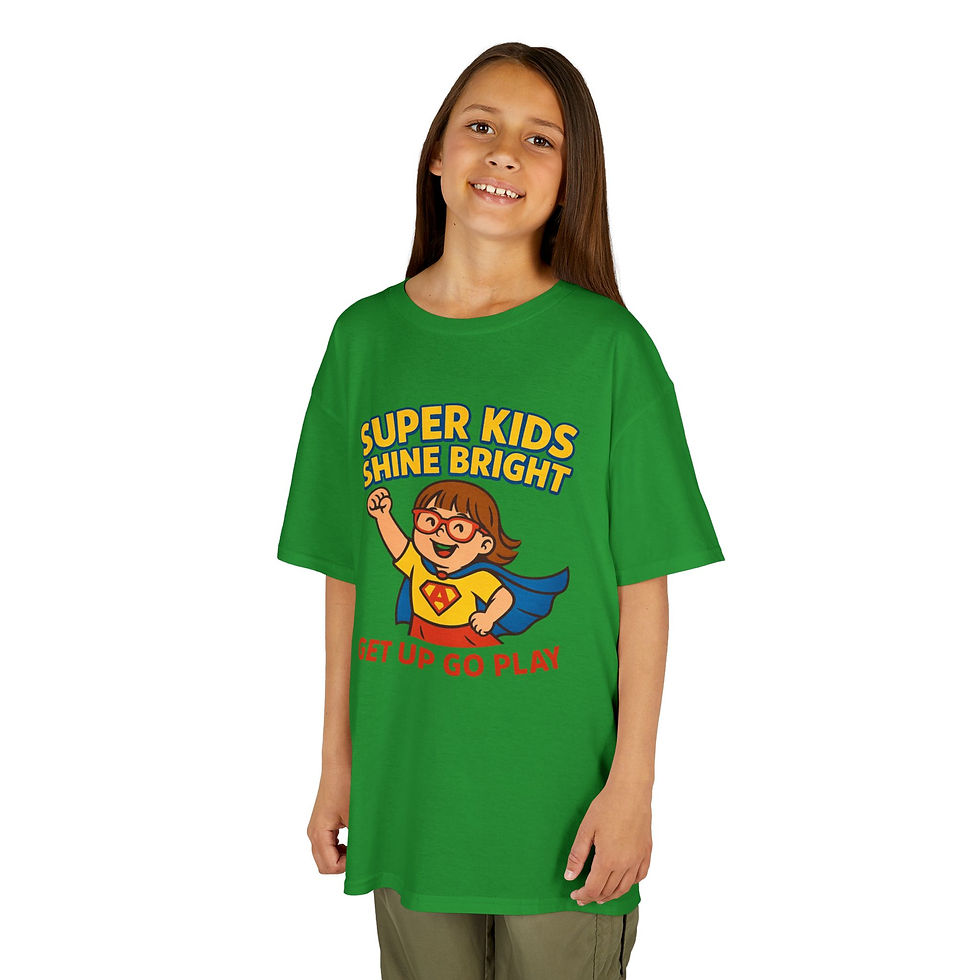縮圖：Super Kids Shine Bright - Youth Tee, Celebration, Perfect for Awareness XS-XL