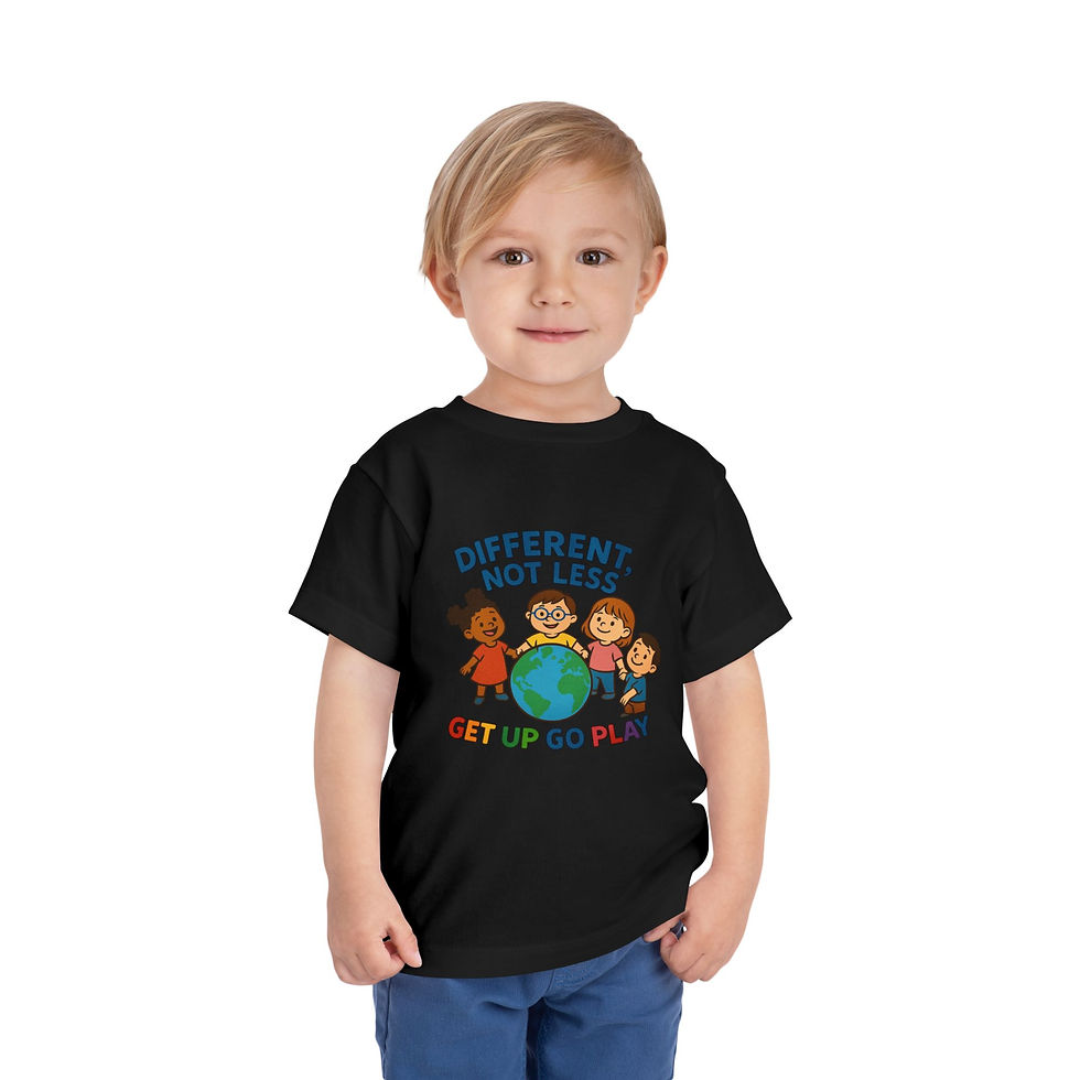 Different Not Less - Toddler Tee, Playful Kids Shirt, Awareness