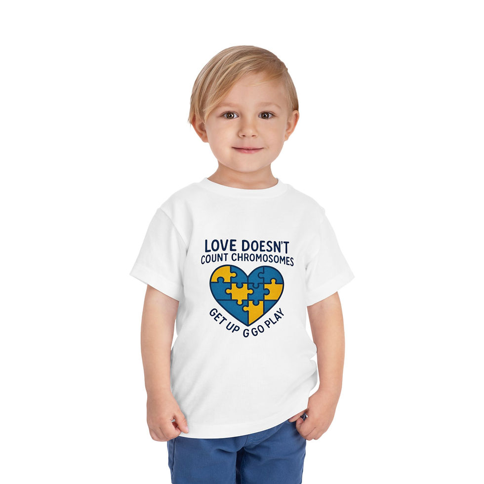 Thumbnail: Love Doesn't Count Chromosomes - Toddler Tee, Playful Kids Shirt, Awareness