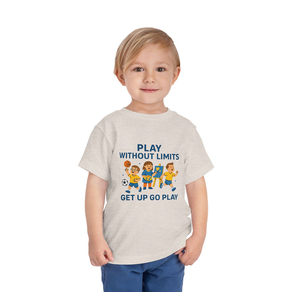 Thumbnail: Play Without Limits - Toddler Tee, Playful Kids Shirt, Awareness