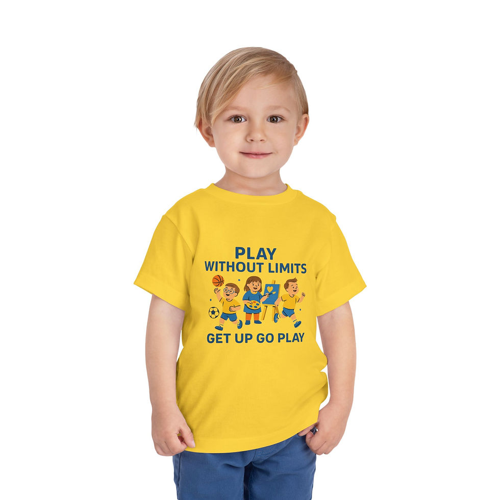 Play Without Limits - Toddler Tee, Playful Kids Shirt, Awareness