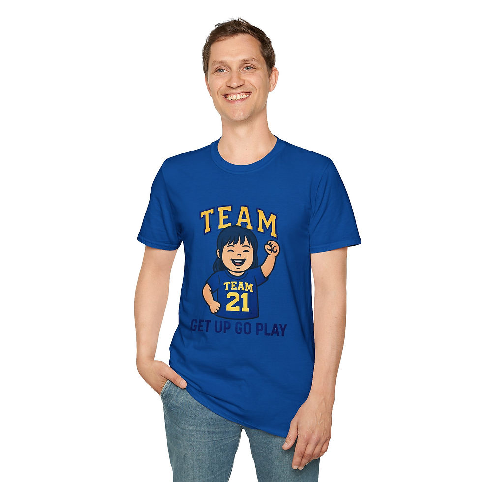 縮圖：Team 21 - Adult Unisex Softstyle Tee, Celebrate, Awareness