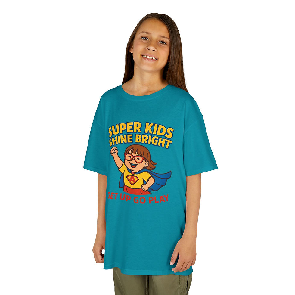 縮圖：Super Kids Shine Bright - Youth Tee, Celebration, Perfect for Awareness XS-XL