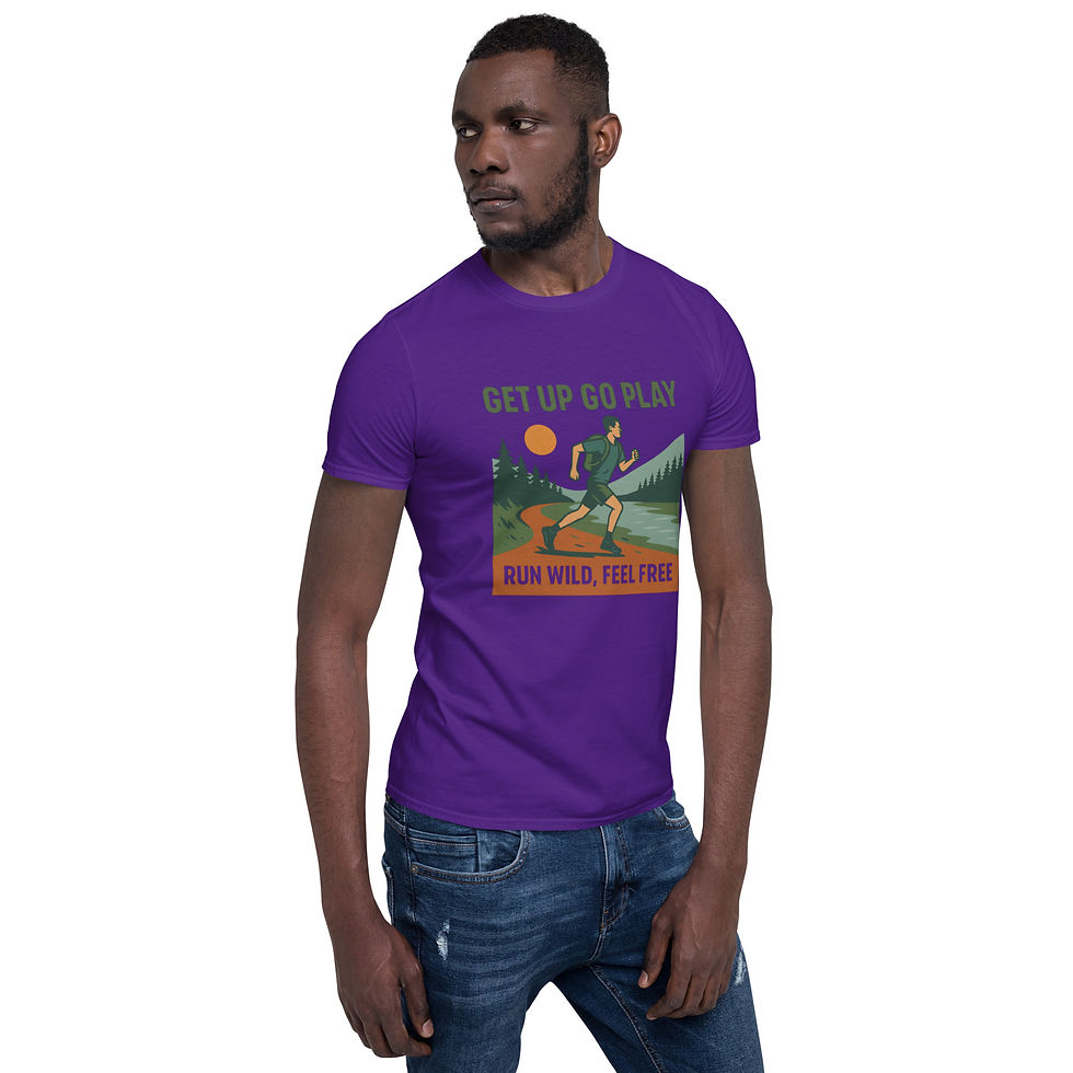 Thumbnail: Running - Run Wild Feel Free I Unisex T-Shirt