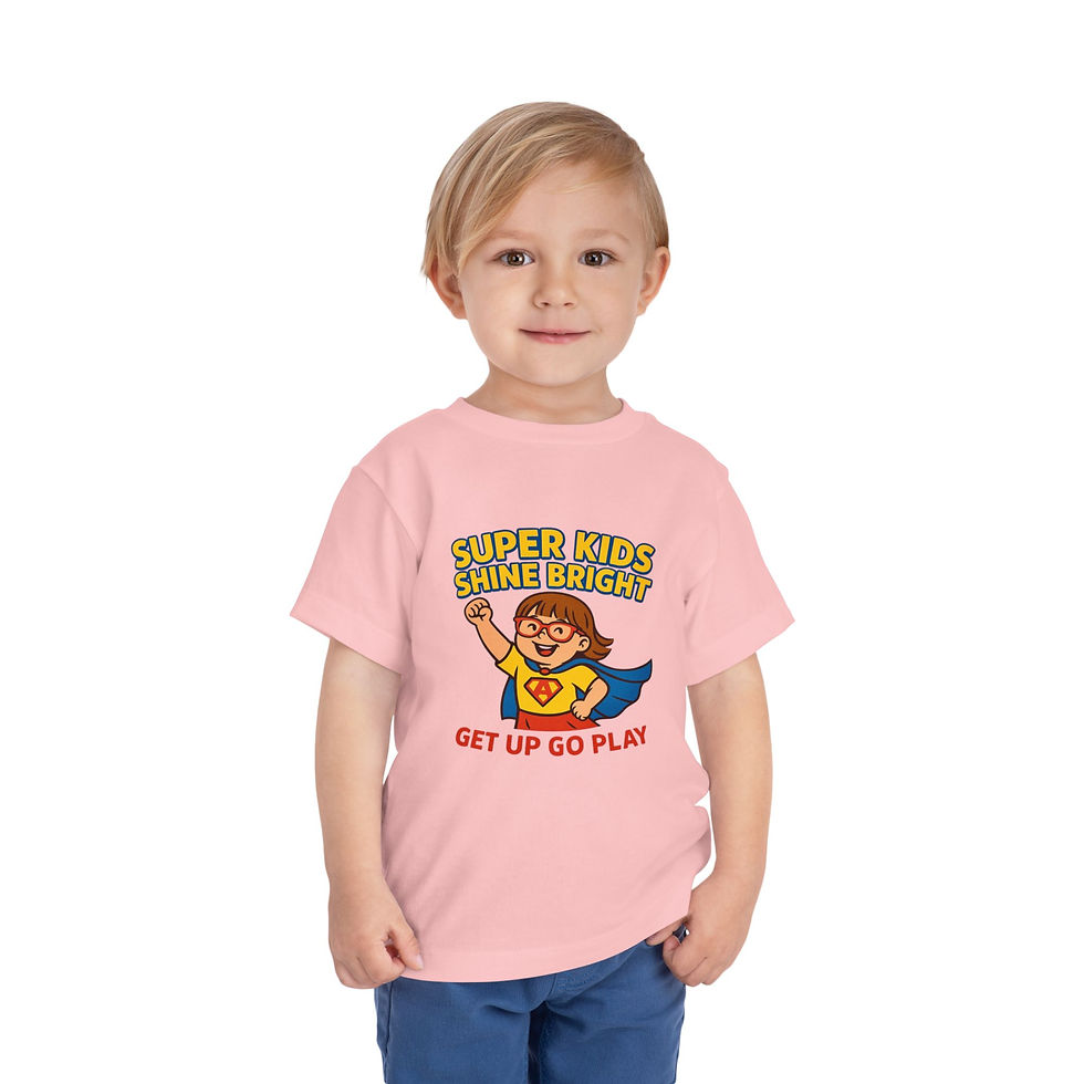Thumbnail: Super Kids Shine Bright - Toddler Tee, Playful Kids Shirt, Awareness