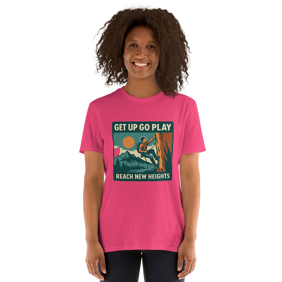 Thumbnail: Climbing - Reach New Heights Unisex T-Shirt
