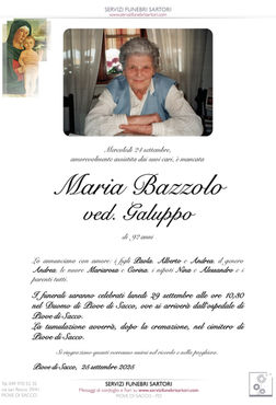 Bazzolo Maria ved. Galuppo