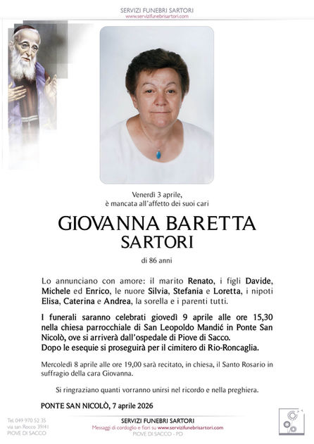 Baretta Giovanna in Sartori