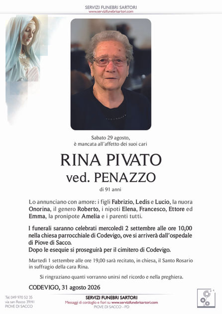 Pivato Rina ved. Penazzo