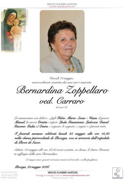 Zoppellaro Bernardina ved. Carraro