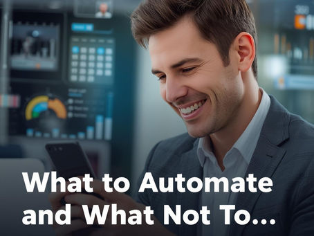 Embracing Efficiency: A small business owner enjoys seamless operations as automation tools manage scheduling and communications, highlighted by a modern, streamlined setting.