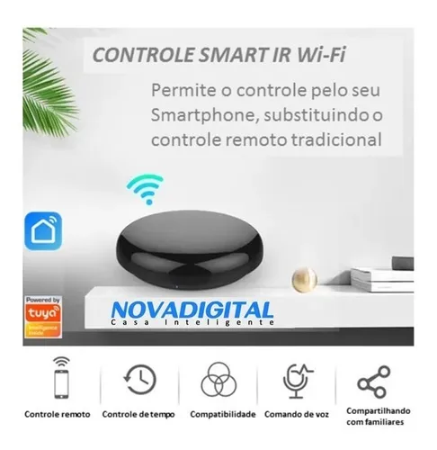 Miniatura: Controle inteligente infravermelho, NovaDigital, Compatível com Alexa e Google