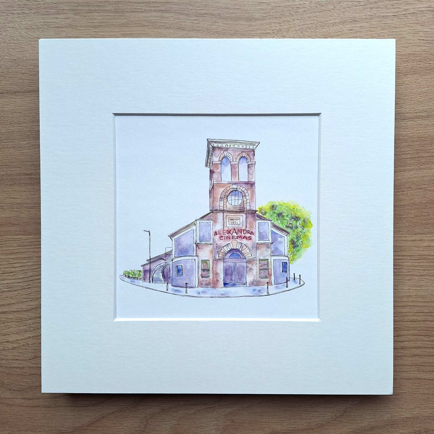 The Alexandra Cinema - Mounted Print