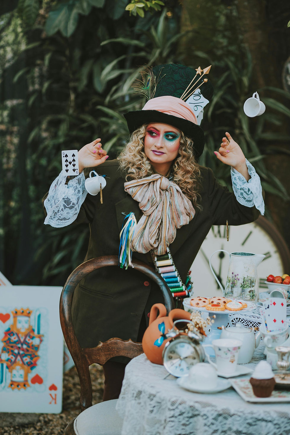 What is an eccentric? photo credit: criativapix - girl in peculiar clothes perhaps dressed as the mad hatter, at a dreamlike tea party