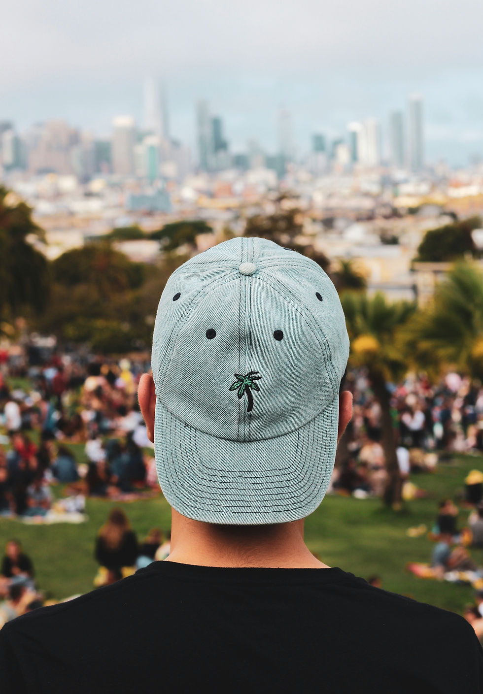 Exploring Point of View (POV) with Goldilocks and the Three Bears. Photo credit: Ahmed Syed man with baseball cap viewing a cityscape in the distance. His point of view or POV