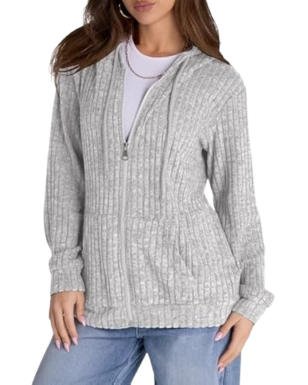 PRETTYGARDEN Women's 2024 Fall Fashion Full Zip Up Sweatshirt Long Sleeve Loose Fit Trendy Casual Ja