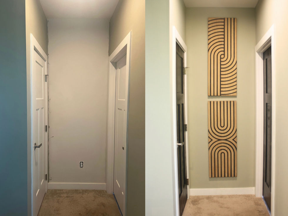 Brandywine MD Hallway Interior Design Accent Wall Painted Doors