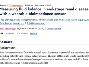 Re:Balans® wearable in scientific journal