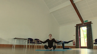 Yoga class in community centre