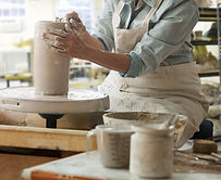 Wokring on a Pottery Wheel