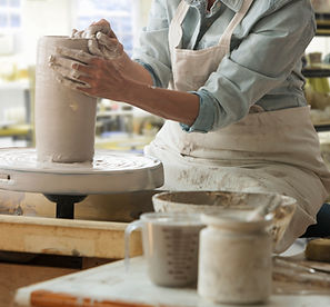 Wokring on a Pottery Wheel