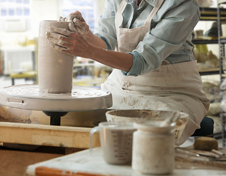 Wokring on a Pottery Wheel