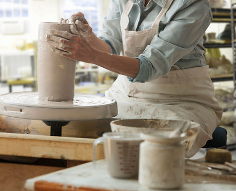 Wokring on a Pottery Wheel