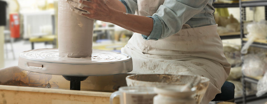 Wokring on a Pottery Wheel