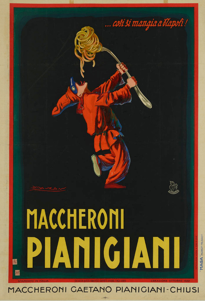 Poster for Pianigiani Maccheroni, 1922