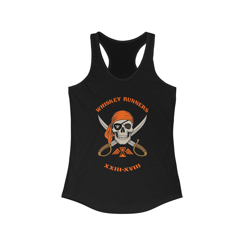 Whiskey Runner Women's Racerback Tank Top, Ideal for Summer, Casual Wear