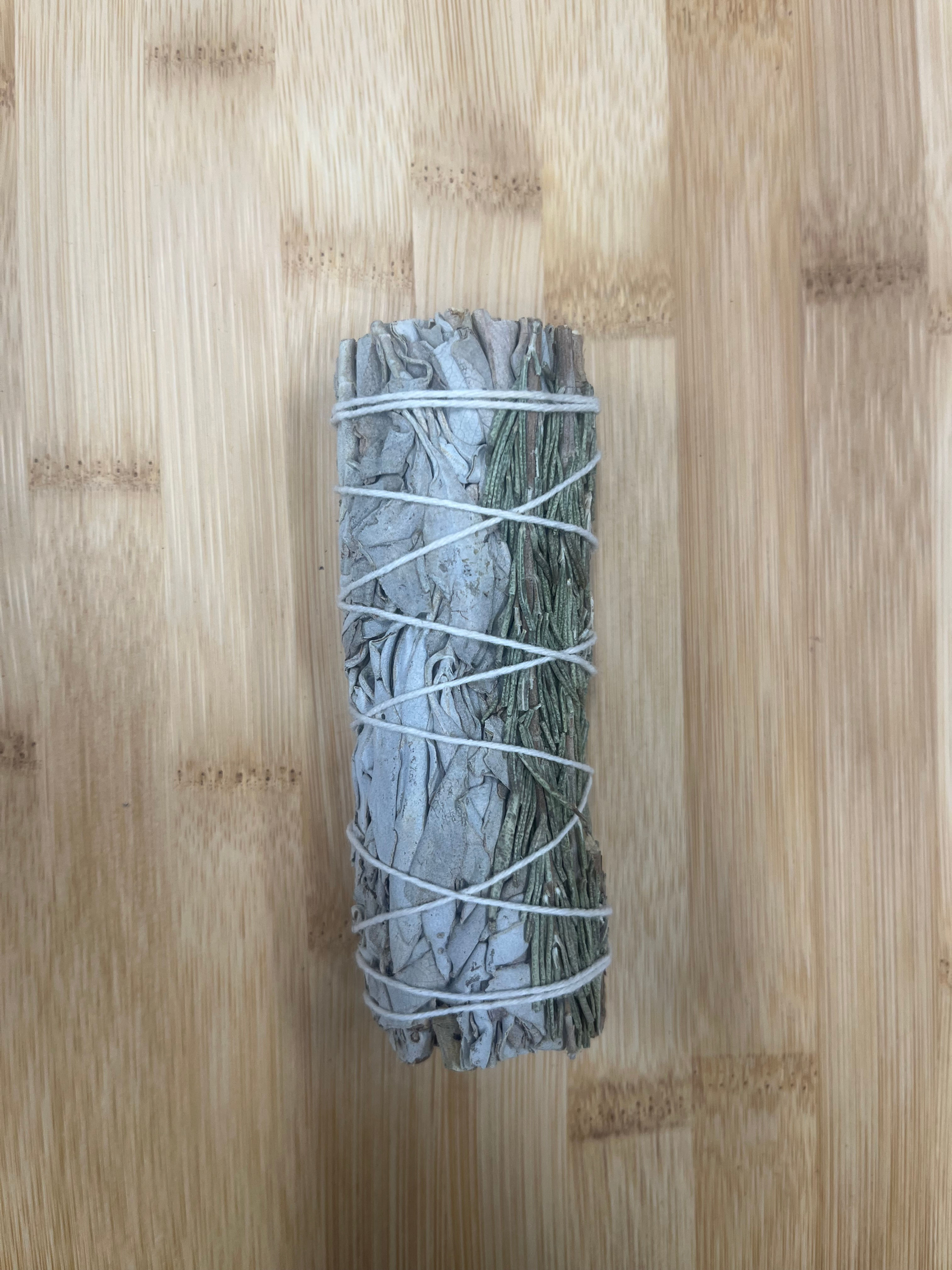 White Sage & Rosemary Smudge Stick 4"