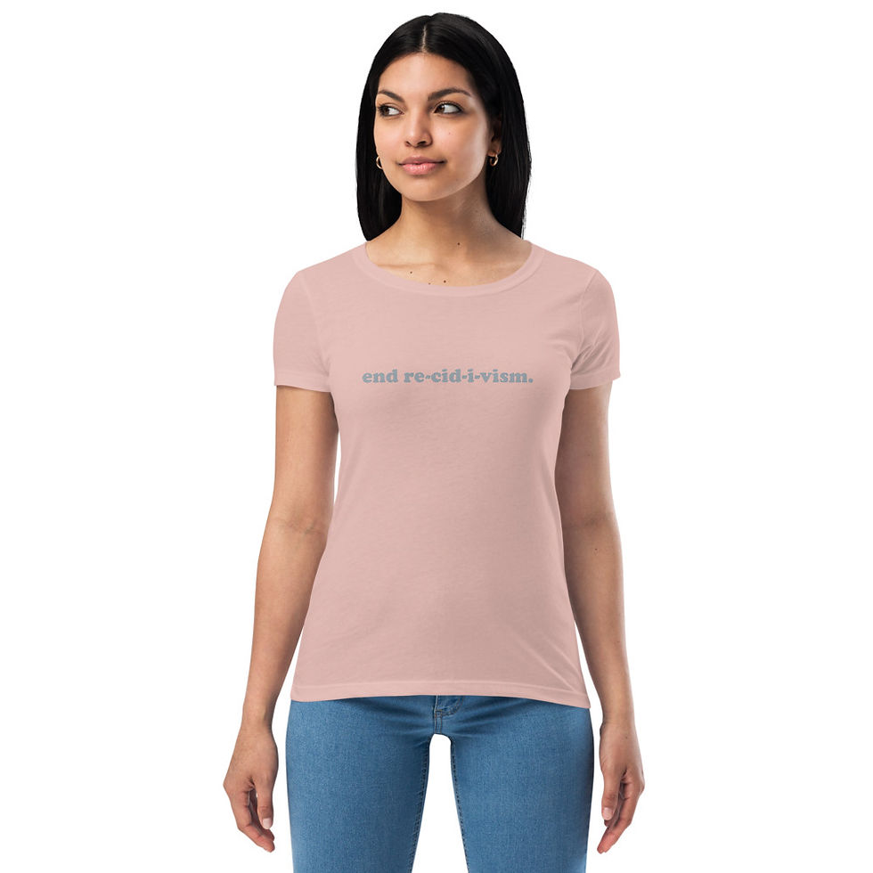 Thumbnail: Women's "End Recidivism" Fitted Tee by Flikshop