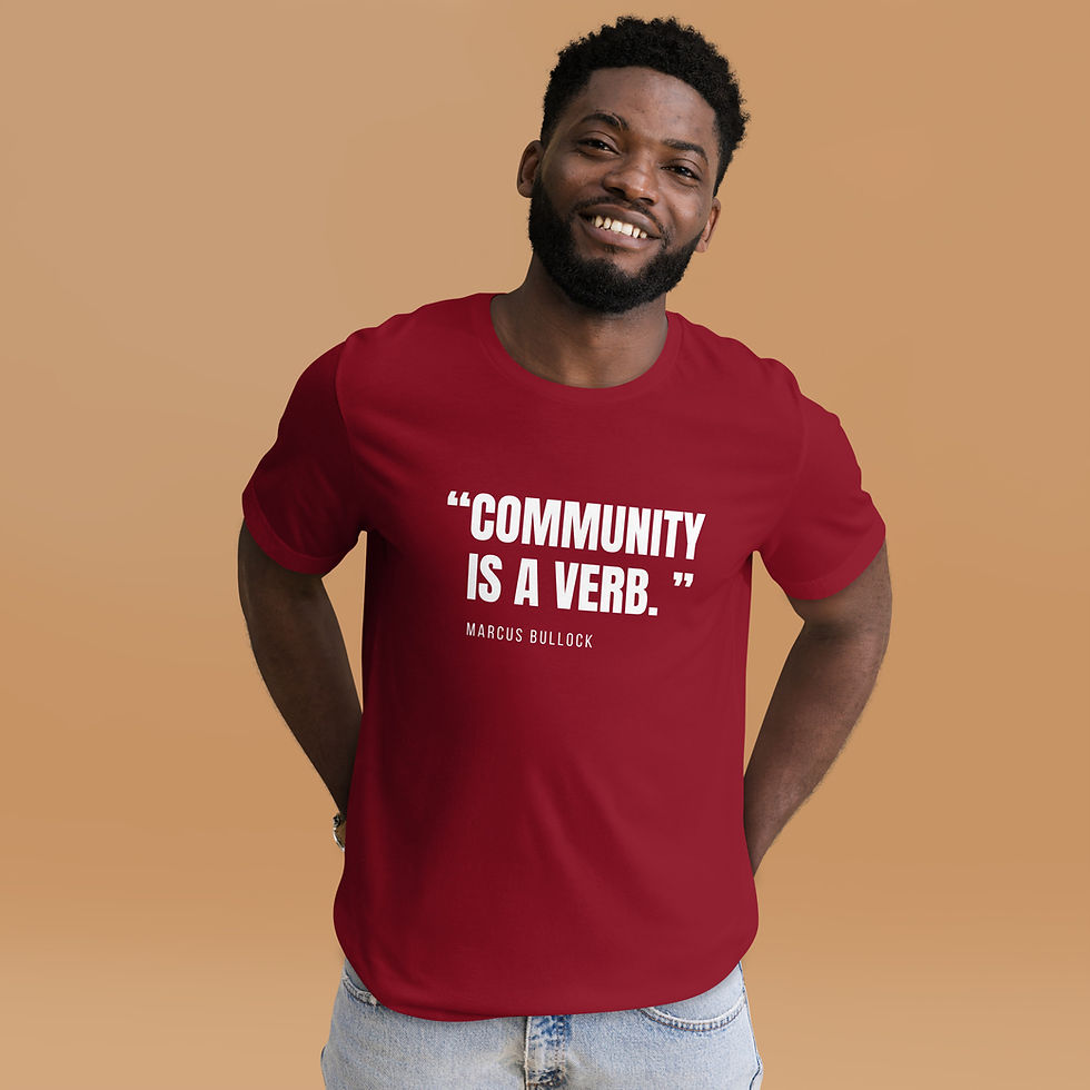 Thumbnail: Flikshop's "Community is a Verb" Unisex t-shirt