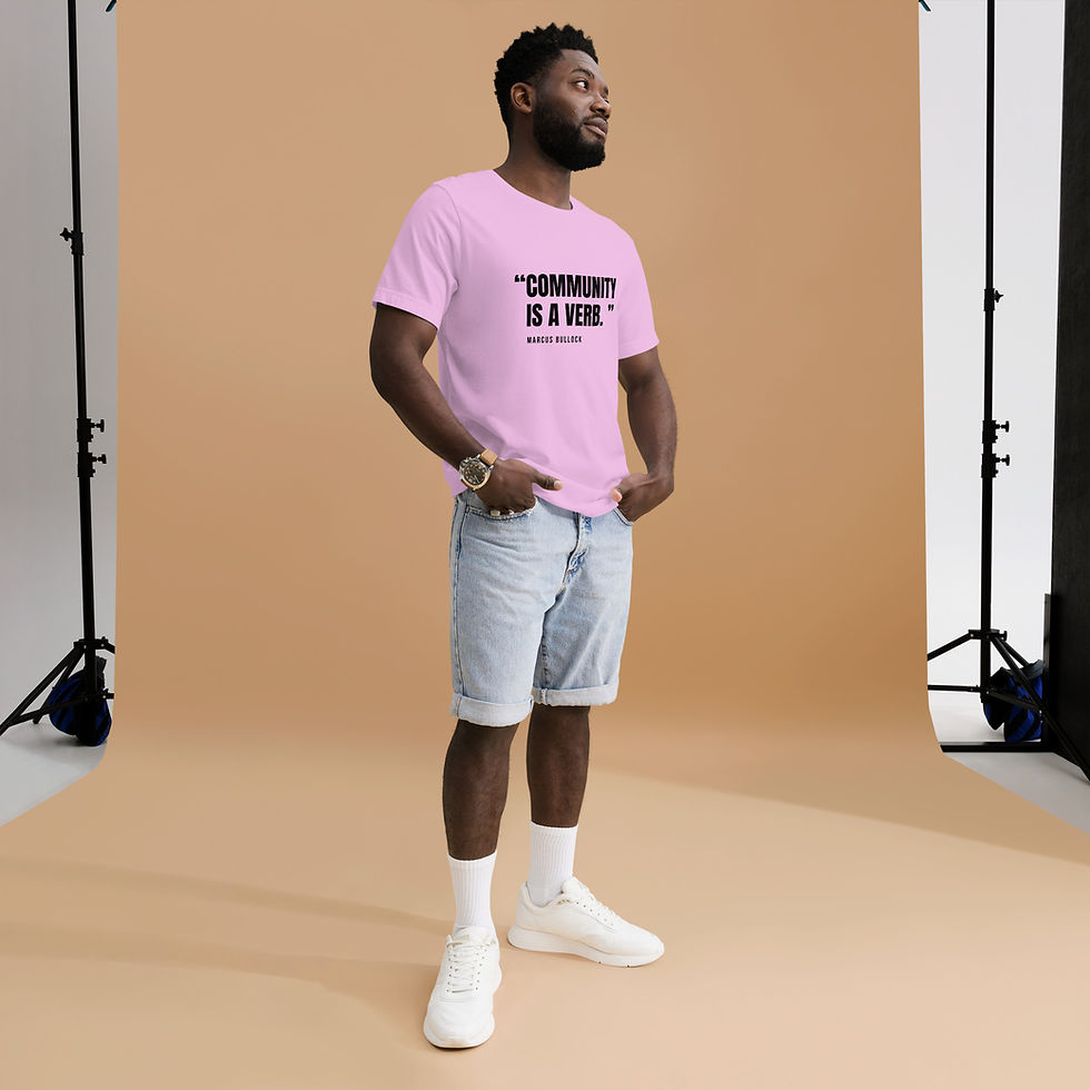 Thumbnail: Flikshop's "Community is a Verb" Unisex t-shirt