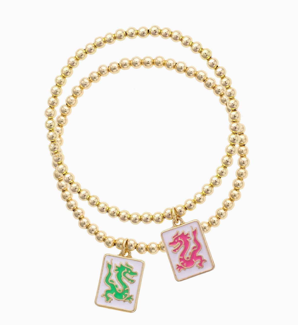 Canvas Style - Dragons Mahjong Ball Bead Bracelet