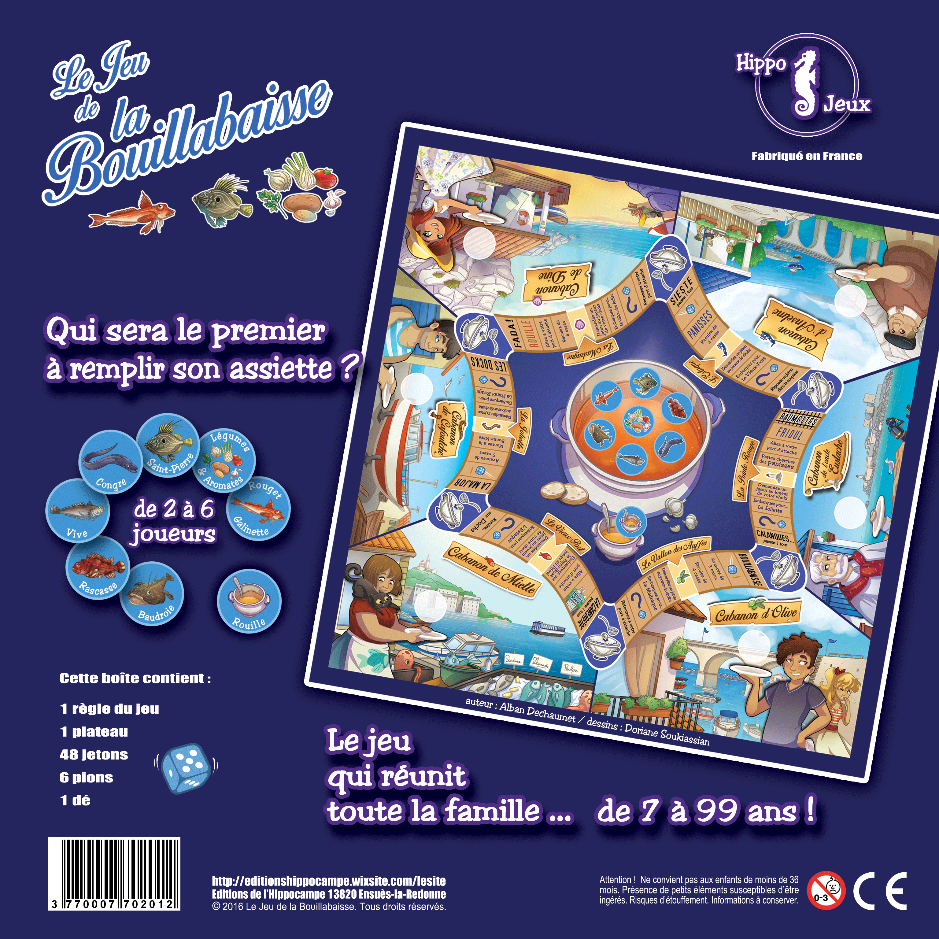 Le Jeu de la Bouillabaisse Alban Dechaumet Editions de l hippocampe Hippo Jeux de société