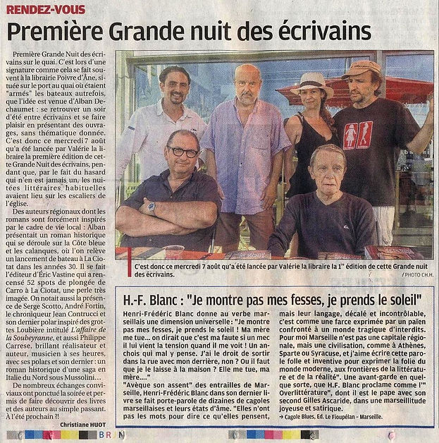 Alban Dechaumet auteur Calanques... French Connection Les formibables aventures de Balthazar Excelsior Typhoon's day Gus le sar Le jeu de la bouillabaisse Editions de l hippocampe Hippo jeux article la provence Philippe Carrese Henri-Frédéric Blanc Serge Scotto Jean Contrucci