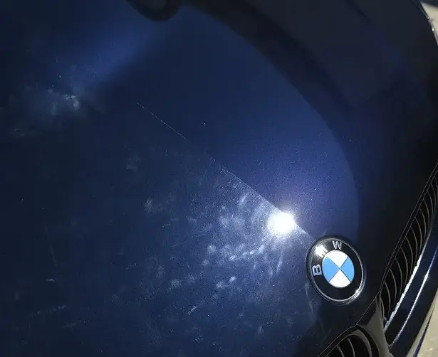 Removing Paint Swirls From A Bonnet Of A Blue BMW.webp
