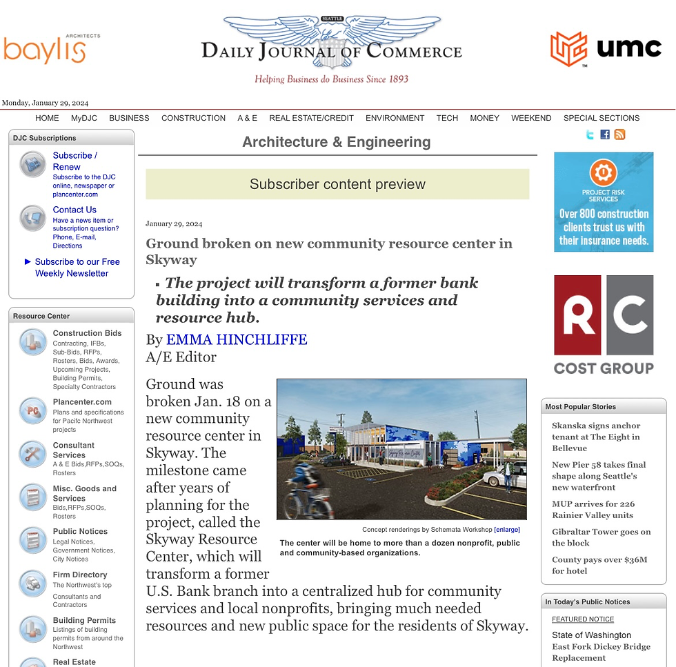 Ground broken on new community resource center in Skyway