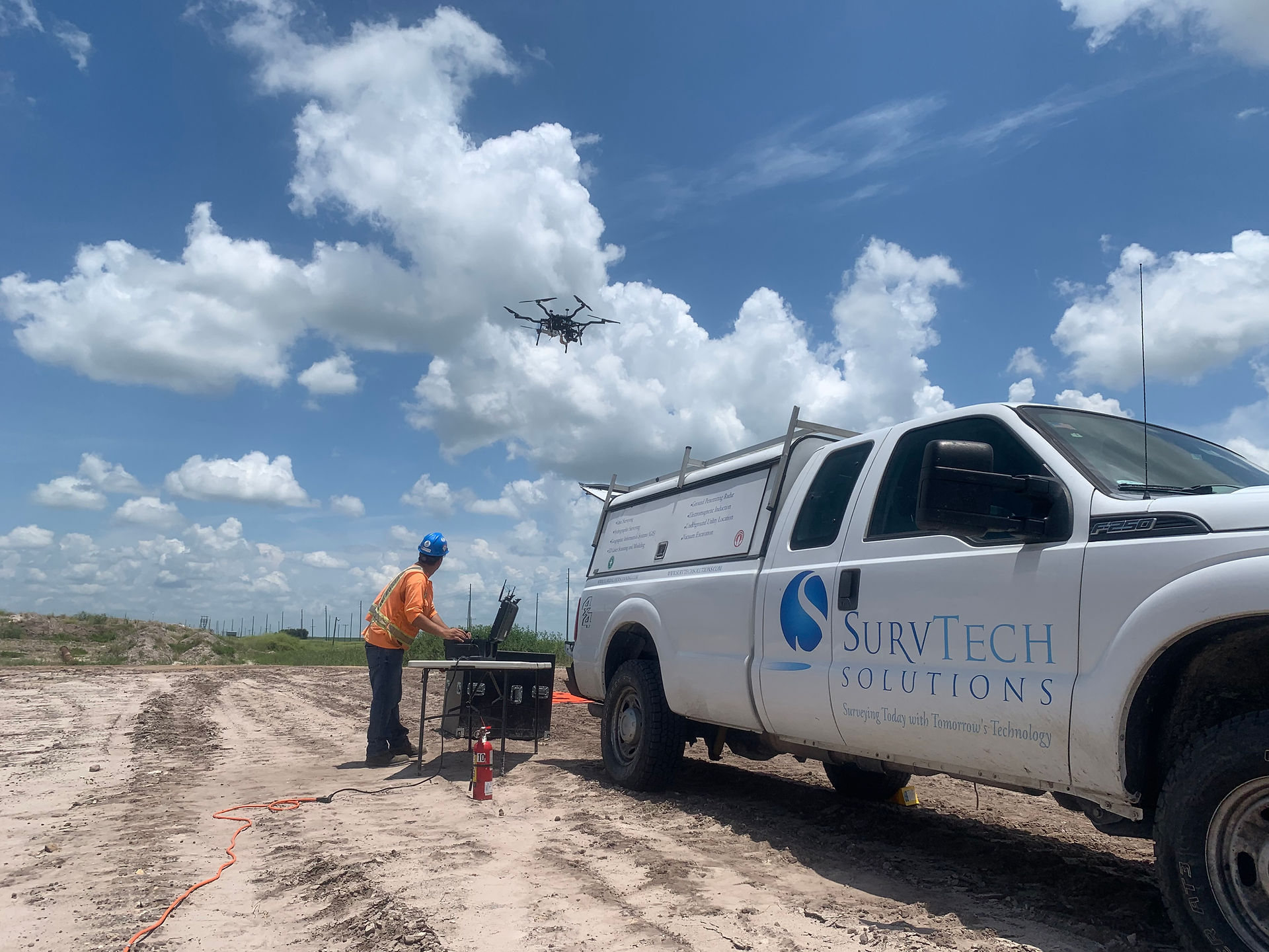 image of drones and surveying with them.