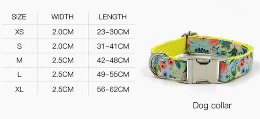 Thumbnail: Field Flowers Yellow Collar and Lead Set