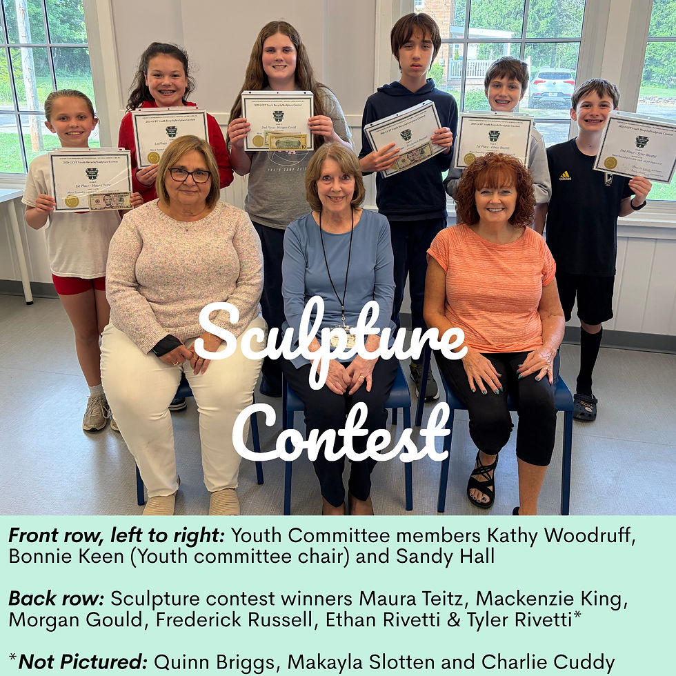 Local students awarded garden club federation of pa awards for recycled material sculptures