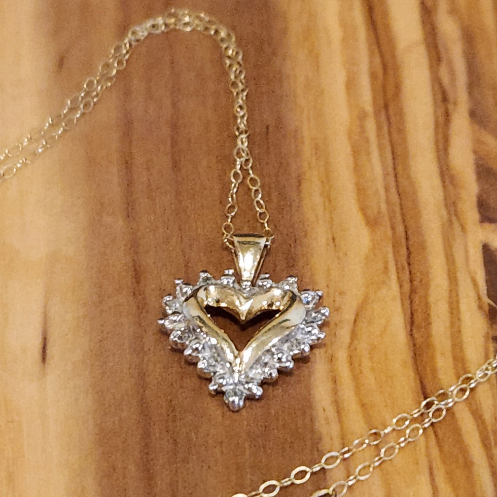 Thumbnail: 10 K Diamond Heart Necklace
