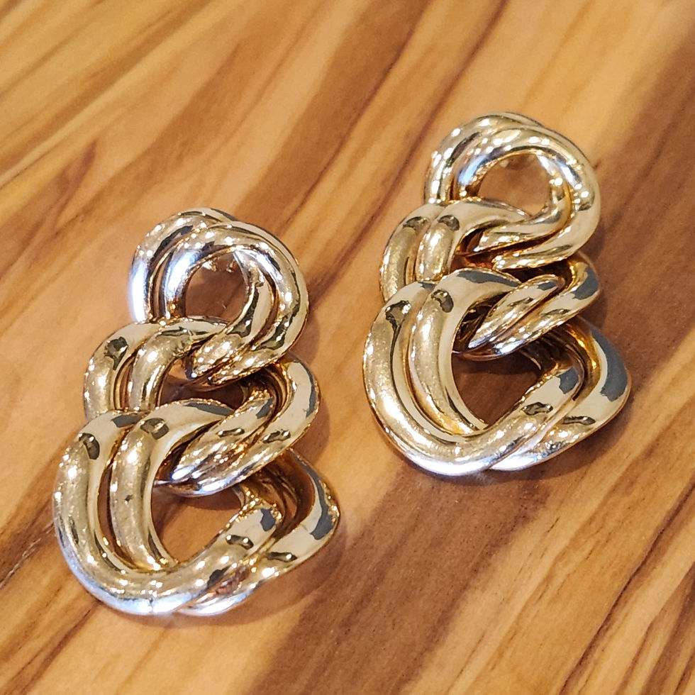 Thumbnail: 14 K Italian Gold Earrings