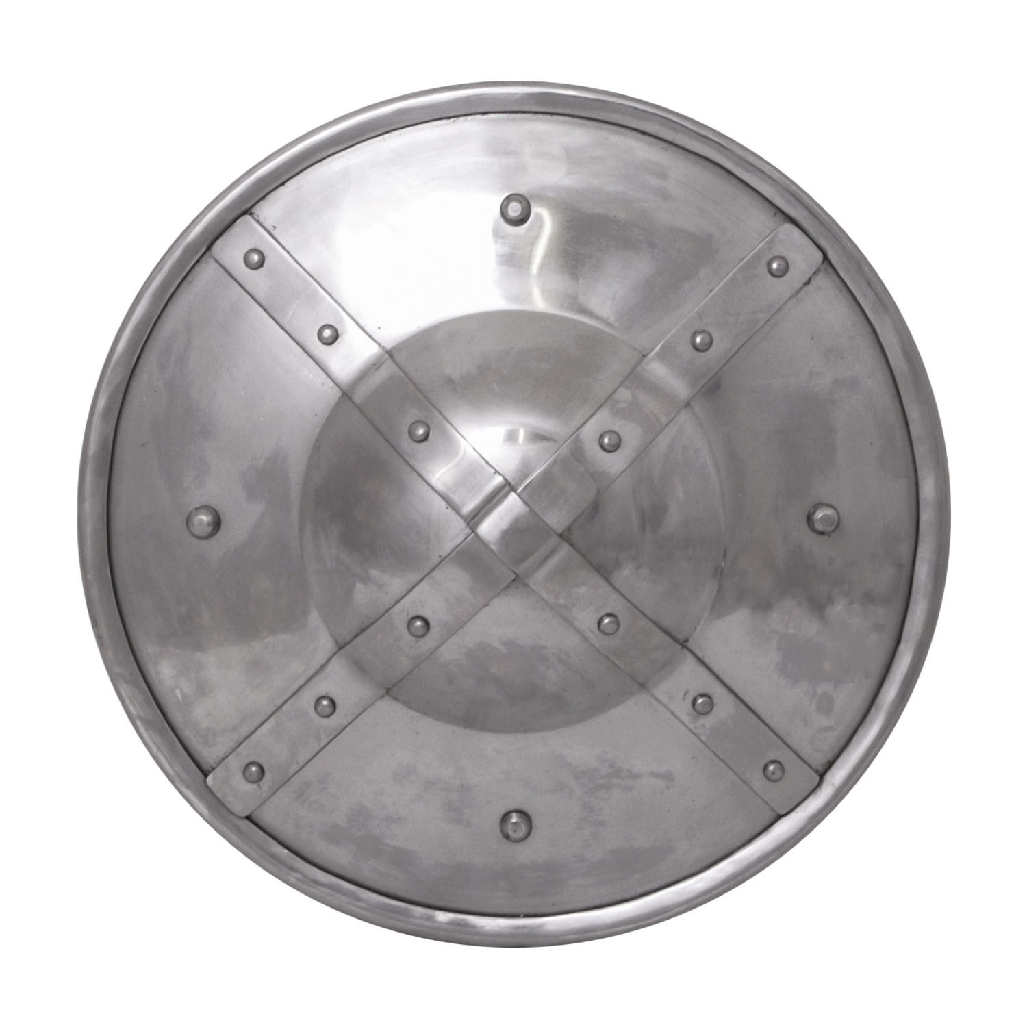 Buckler with 2 band plates, ca. 30cm, 2mm steel Bucklers, shields